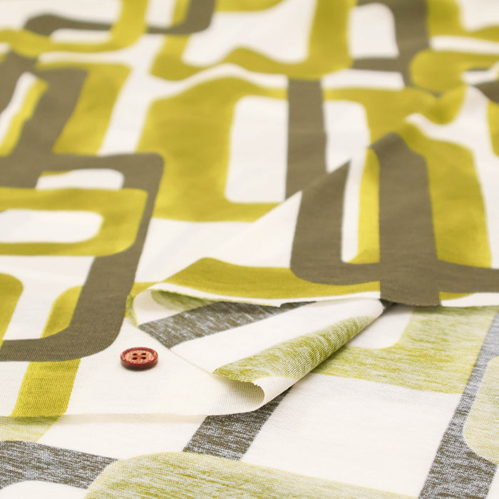 Cotton Strong Twist SZ Jersey Print Fabric - Motif - nomura tailor