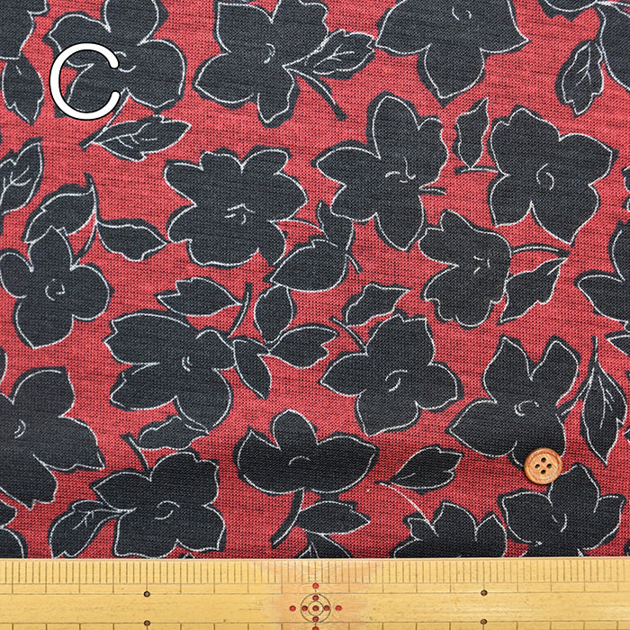Lyocell Knit Printed Fabric - Flower - nomura tailor