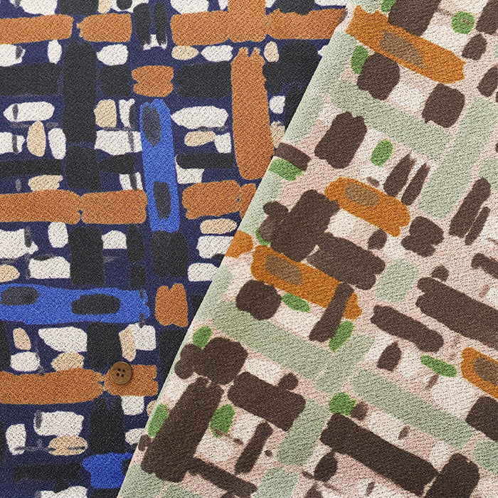 Polyester Crepe Knit Print Fabric - Imported Style - nomura tailor