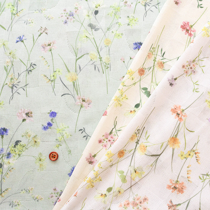 Polyester Jacquard Fabric - Wild Flower - nomura tailor