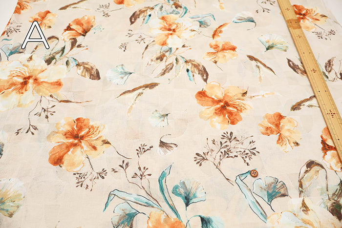 Polyester Jacquard Fabric - Flower - nomura tailor