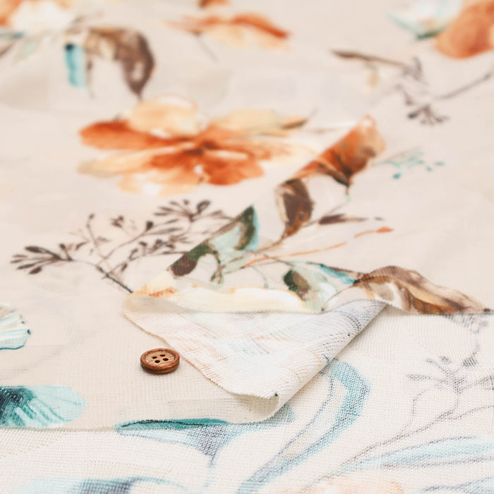 Polyester Jacquard Fabric - Flower - nomura tailor