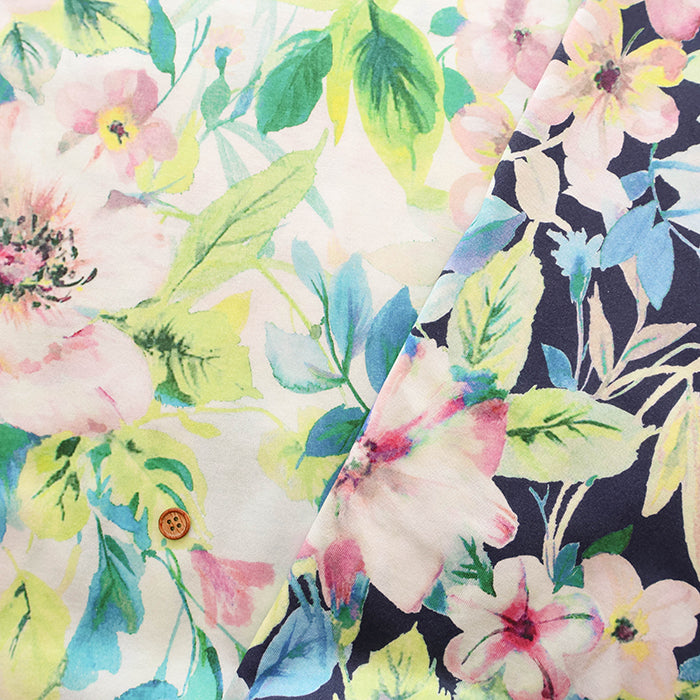 Cotton 60 Twin Jersey Inkjet-printed Fabric - Botanical - nomura tailor