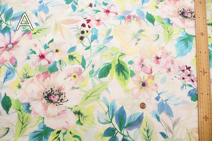Cotton 60 Twin Jersey Inkjet-printed Fabric - Botanical - nomura tailor
