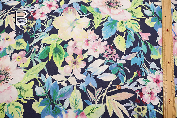 Cotton 60 Twin Jersey Inkjet-printed Fabric - Botanical - nomura tailor