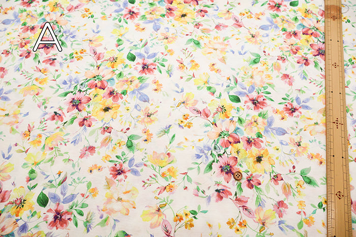 Cotton 60 Twin Jersey Inkjet-printed Fabric - Botanical - nomura tailor