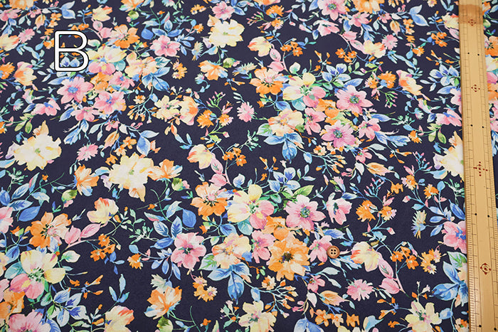 Cotton 60 Twin Jersey Inkjet-printed Fabric - Botanical - nomura tailor
