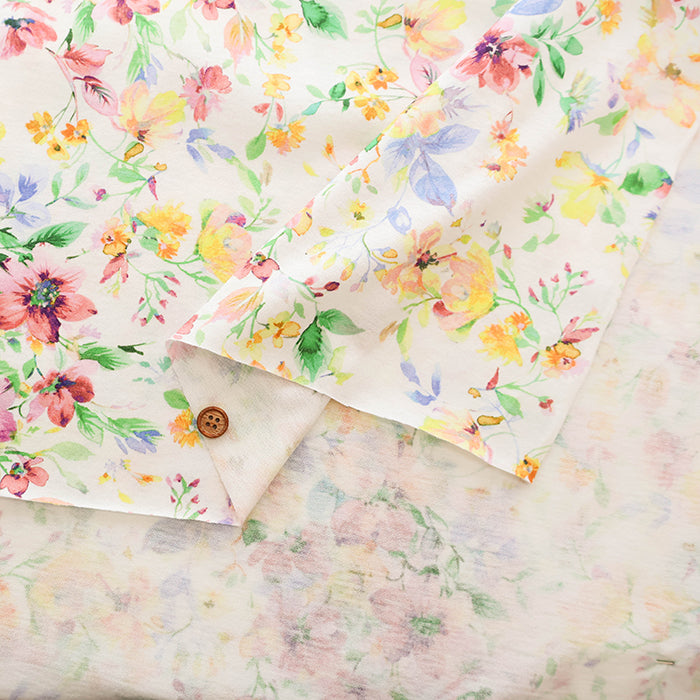 Cotton 60 Twin Jersey Inkjet-printed Fabric - Botanical - nomura tailor