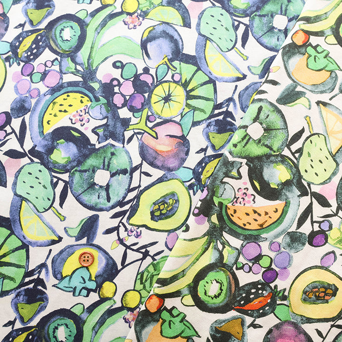 Cotton 60 Twin Jersey Inkjet-printed Fabric - Fruit - nomura tailor
