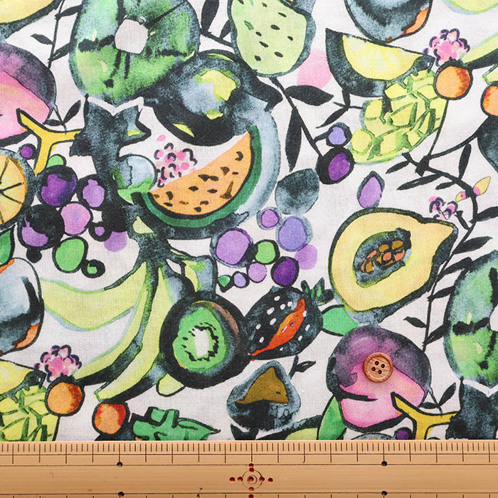 Cotton 60 Twin Jersey Inkjet-printed Fabric - Fruit - nomura tailor