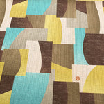 Linen-look Rib Knit Print Fabric - Block - nomura tailor