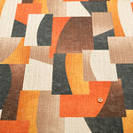 Linen-look Rib Knit Print Fabric - Block - nomura tailor