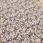 Silket UV-treated Cotton High-twist Ribbed Knit Print Fabric - Flower - nomura tailor