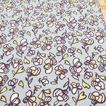 Silket UV-treated Cotton High-twist Ribbed Knit Print Fabric - Flower - nomura tailor
