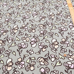 Silket UV-treated Cotton High-twist Ribbed Knit Print Fabric - Flower - nomura tailor