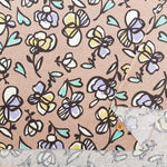 Silket UV-treated Cotton High-twist Ribbed Knit Print Fabric - Flower - nomura tailor