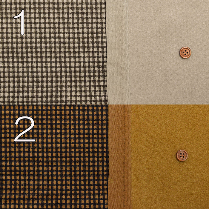 Heat Performer(Warm fleece lining) Fabric - Mini Check - nomura tailor