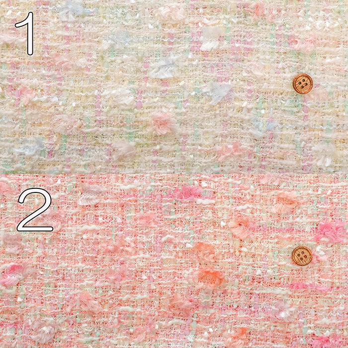 Pearl Fancy Tweed Fabric - nomura tailor