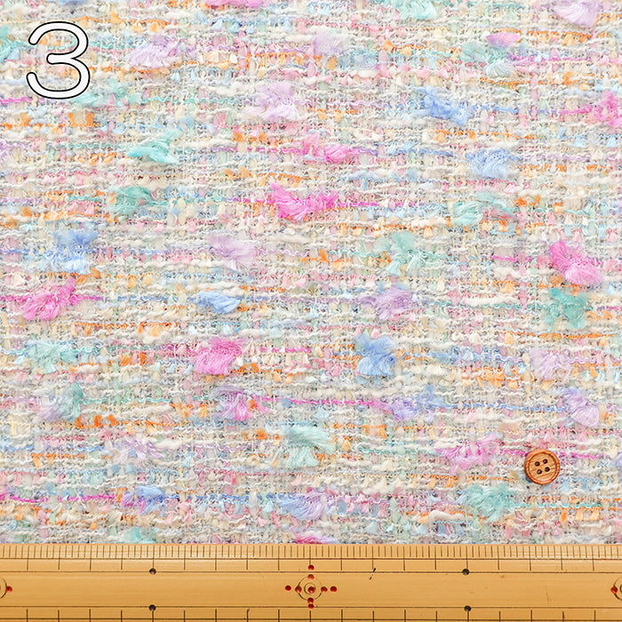 Pearl Fancy Tweed Fabric - nomura tailor