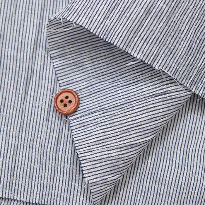 Yarn-dyed linen-washer fabric Stripe - nomura tailor