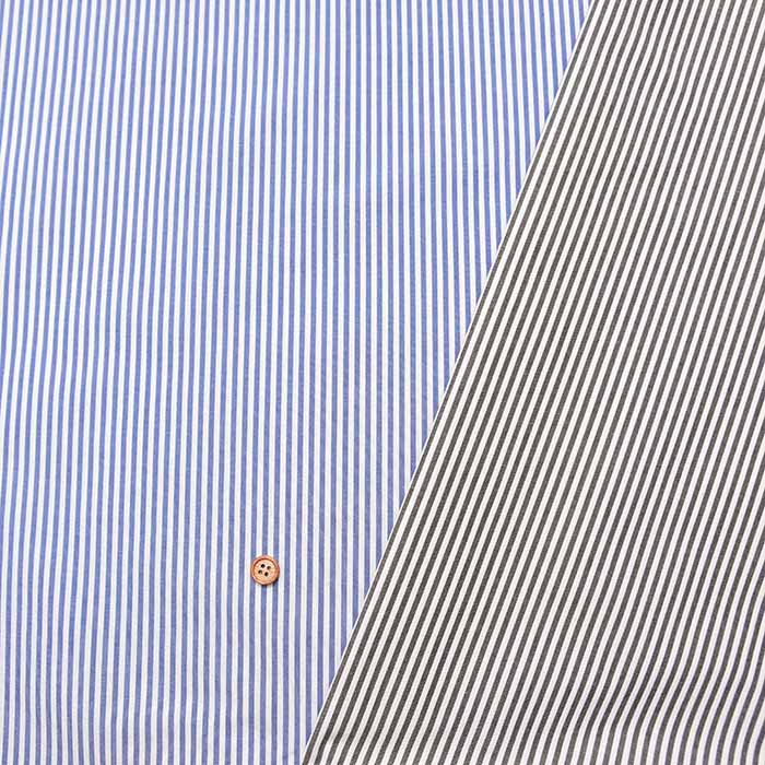 Supima Cotton 60/- Yarn-dyed typewriter fabric Stripe - nomura tailor