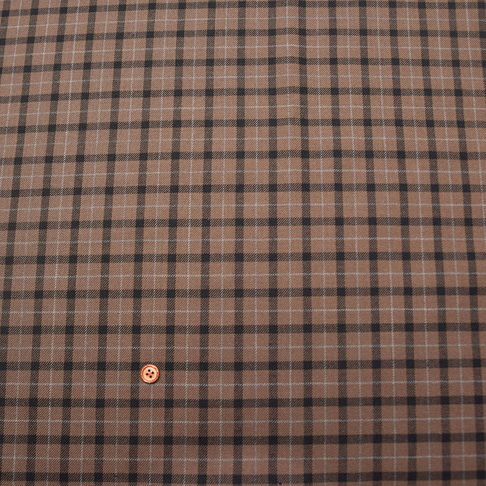 80 Twin Super 120 Washable Wool Fabric - Check - nomura tailor