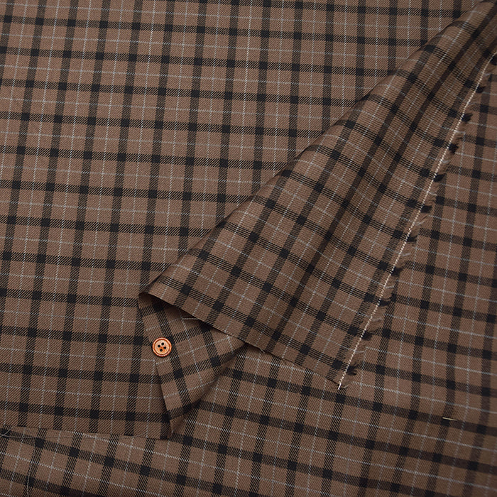80 Twin Super 120 Washable Wool Fabric - Check - nomura tailor