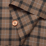 80 Twin Super 120 Washable Wool Fabric - Check - nomura tailor