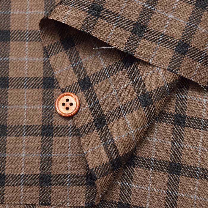 80 Twin Super 120 Washable Wool Fabric - Check - nomura tailor