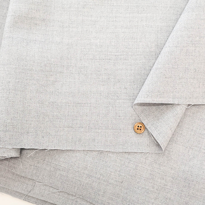 Wool Stretch Saxony Fabric - Plain