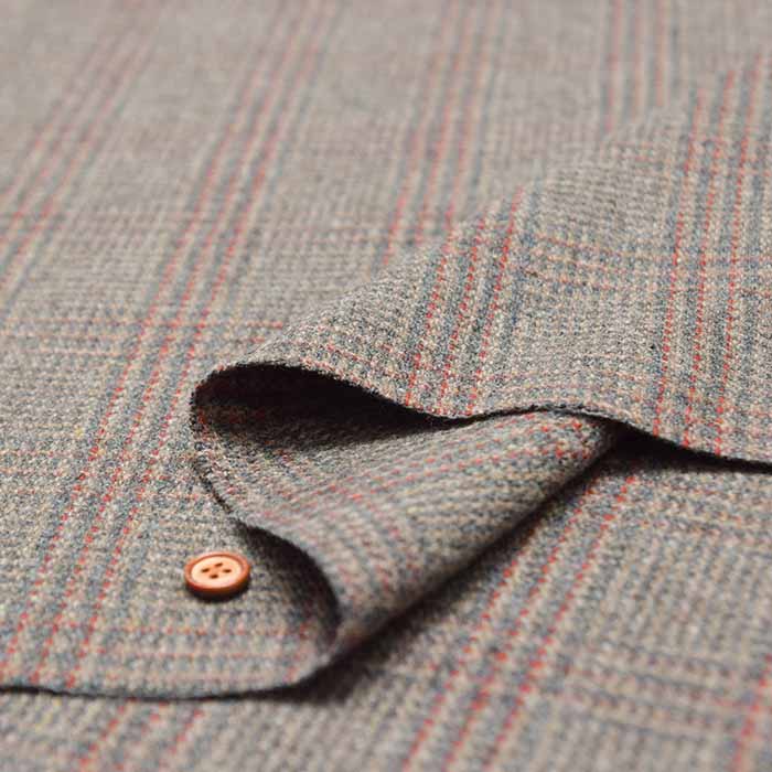 Wool Blend Fabric - Check - nomura tailor