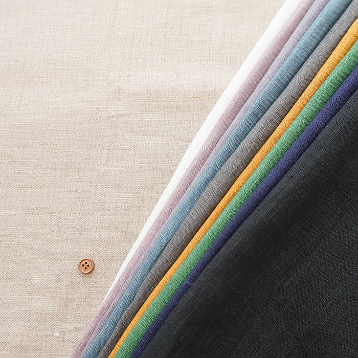 Linen Canvas Double Washer Fabric - Plain - nomura tailor