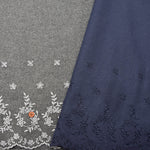 Cotton Viyella Scalloped Lace Fabric - nomura tailor