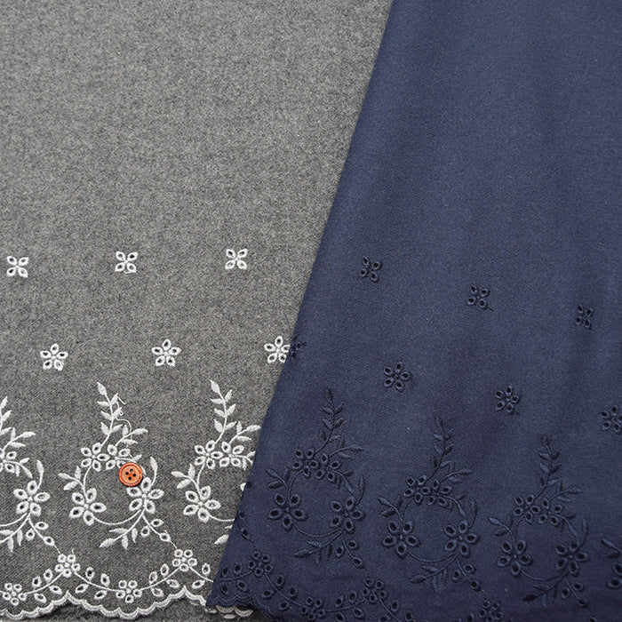 Cotton Viyella Scalloped Lace Fabric - nomura tailor