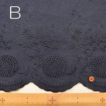 Cotton Viyella Scalloped Lace Fabric - nomura tailor
