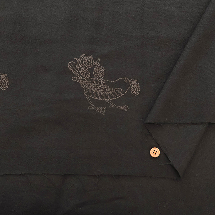 Made in China Cotton Viyella Embroidered Fabric - Bird - nomura tailor