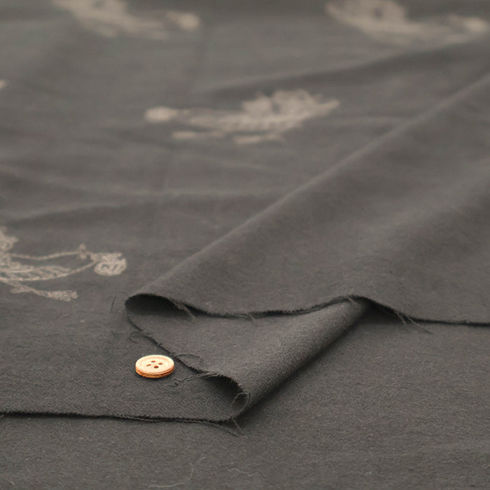 Made in China Cotton Viyella Embroidered Fabric - Bird - nomura tailor