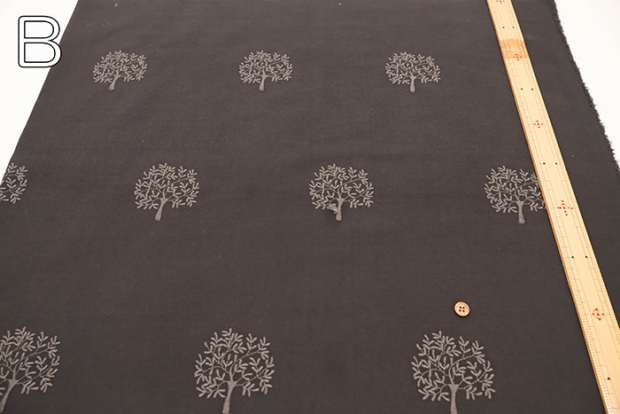 Made in China Cotton Viyella Embroidered Fabric - Forest - nomura tailor