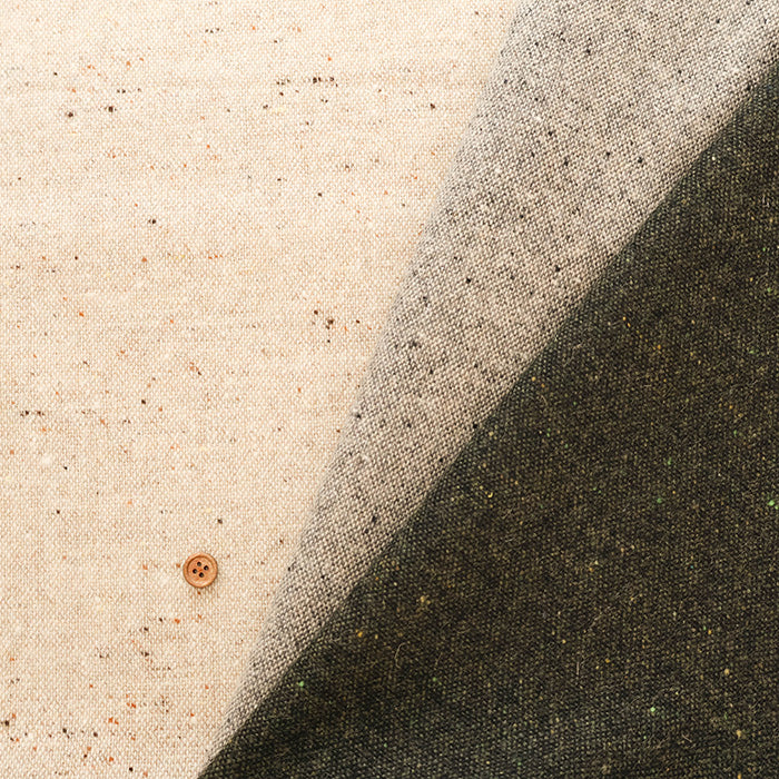 Recycled Wool Napped Tweed Fabric - nomura tailor