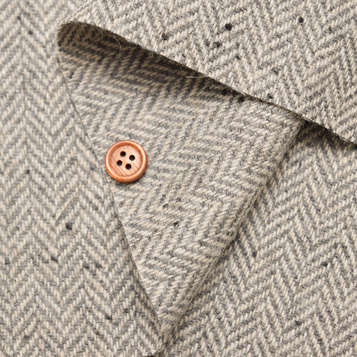 Recycled Wool Fabric - Wool Herringbone - nomura tailor