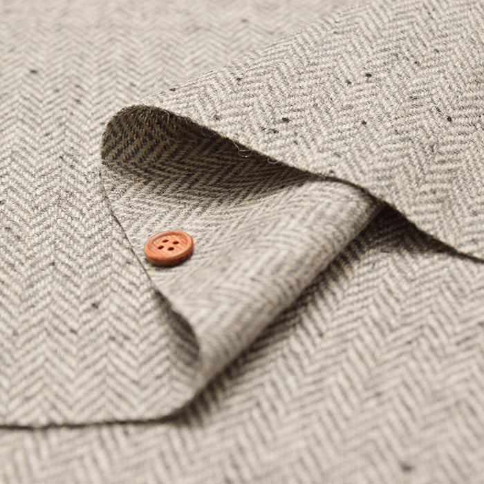 Recycled Wool Fabric - Wool Herringbone - nomura tailor