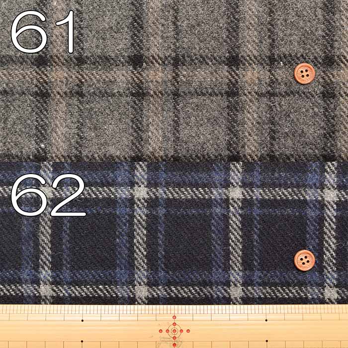 Recycled Wool Tweed Fabric - Check Pattern - nomura tailor