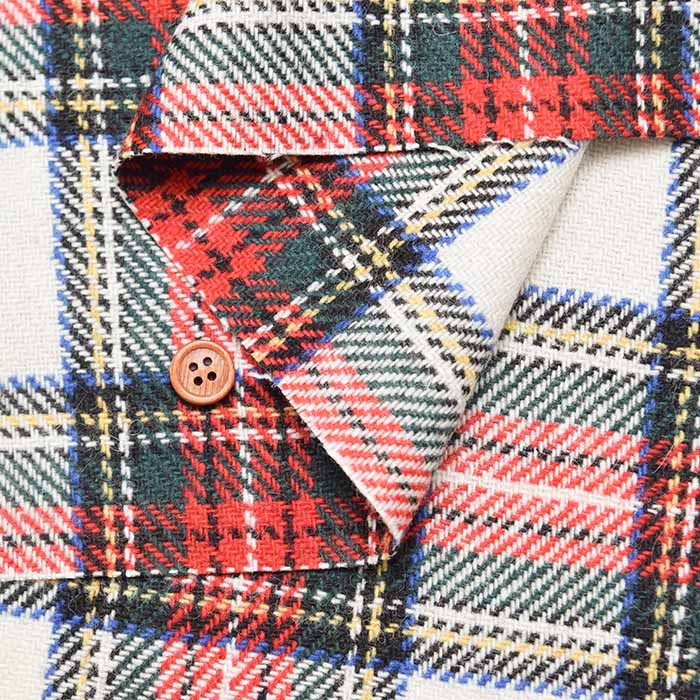 Recycled Wool Tweed Fabric - Check Pattern - nomura tailor