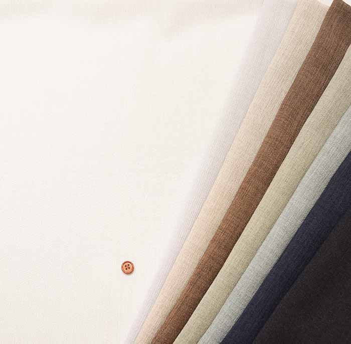 Water-Absorbent and Quick-Drying - Polyester Linen-Like Linen Chambray Stretch Fabric - nomura tailor