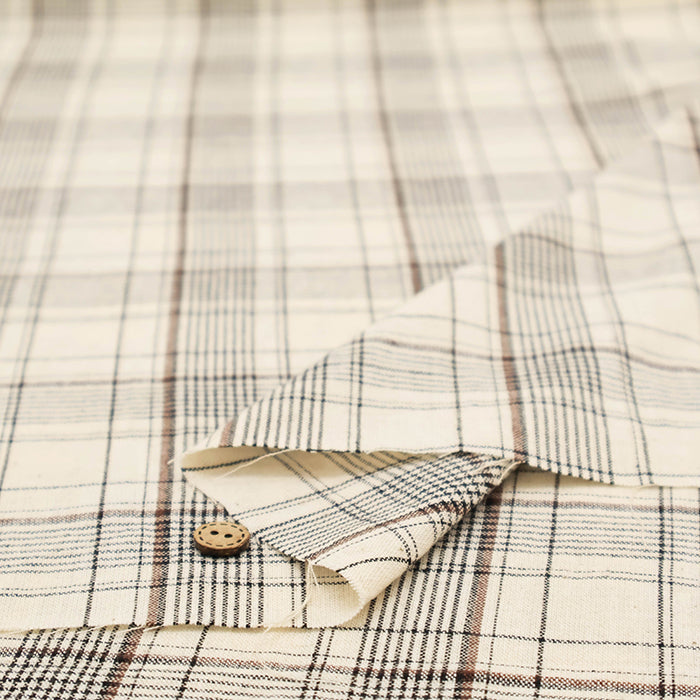 C/L 20s Yarn-dyed Washer Fabric - Check - nomura tailor