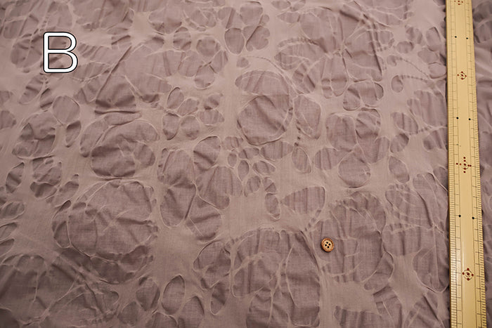 Cotton Nobility Ripple Fabric - Flower - nomura tailor
