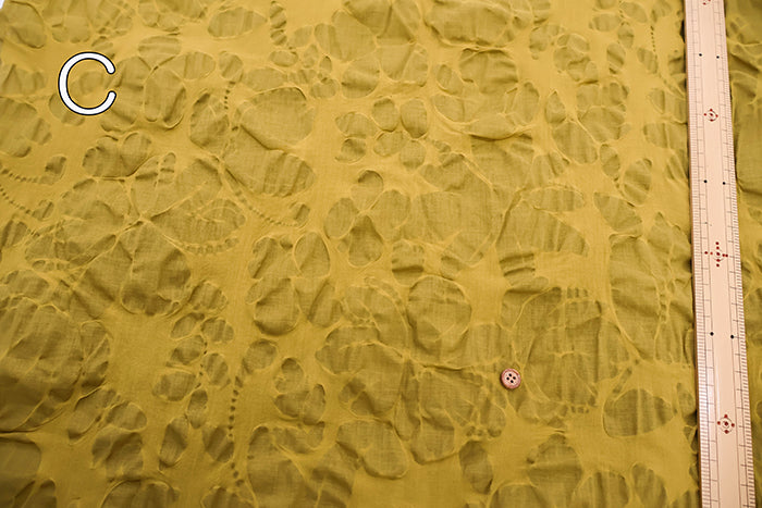 Cotton Nobility Ripple Fabric - Flower - nomura tailor