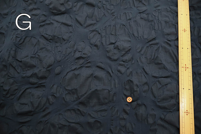 Cotton Nobility Ripple Fabric - Flower - nomura tailor