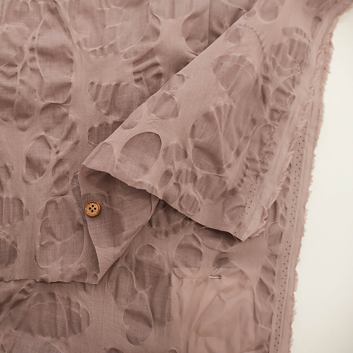 Cotton Nobility Ripple Fabric - Flower - nomura tailor
