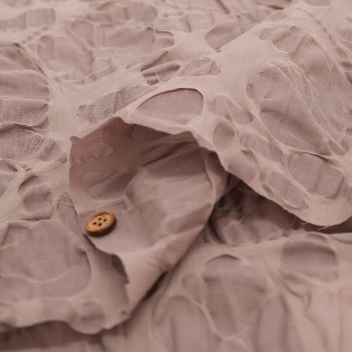 Cotton Nobility Ripple Fabric - Flower - nomura tailor